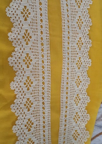 beyaz Renkli El Yapımı Dantel Şerit1çift 50tl
