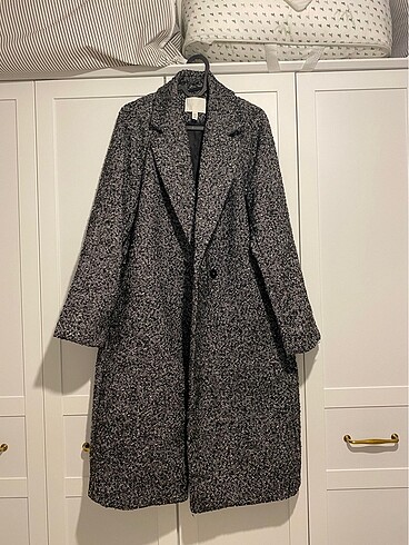 xs Beden siyah Renk H&M Kırçıllı Kaban
