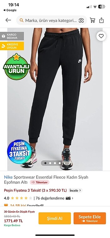 nike eşofman altı