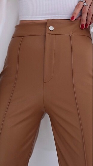Zara Deri kahverengi pantolon