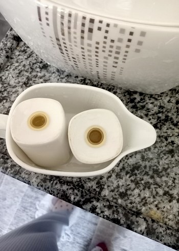 Beden beyaz Renk Modern Beyaz ve Gri Desenli Porselen Çay Seti