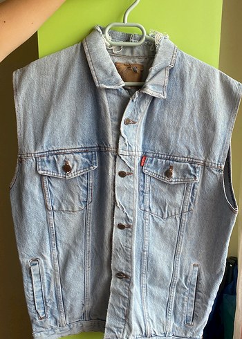 Levis Acik Mavi Denim Kadin Yelek