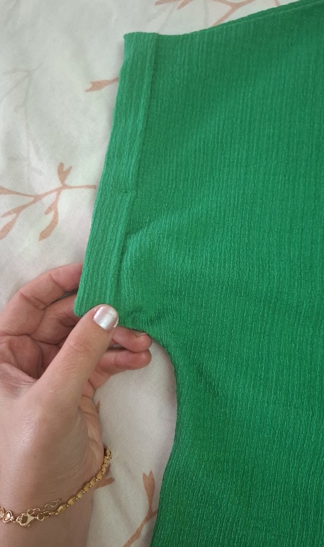 Yeşil Kısa Kollu Keten Kadın Gömlek - Görsel 3