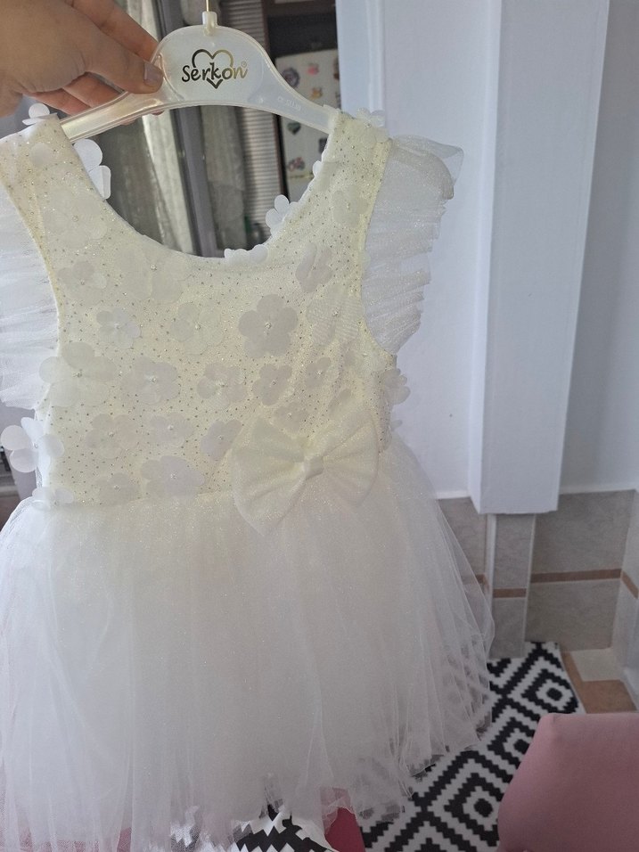 Kız Çocuk Beyaz gelinlik - Görsel 5