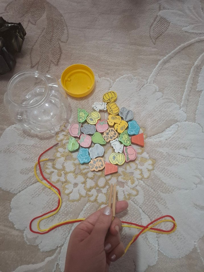 Renkli Ahşap Eğitici Oyuncak - Görsel 2