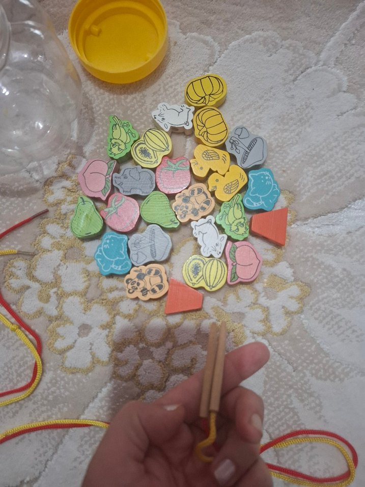 Renkli Ahşap Eğitici Oyuncak - Görsel 3