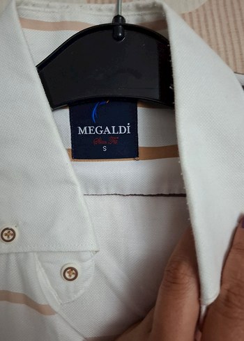 s Beden Düğmeli Çizgili Erkek Gömlek