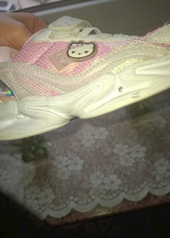 Kız Çocuk Pembe Bağcıklı Cırt Cırtlı Spor Ayakkabı - Görsel 4