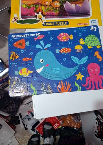 Renkli 24 Parça Okyanus Hayatı Çocuk Yapbozu - Görsel 6