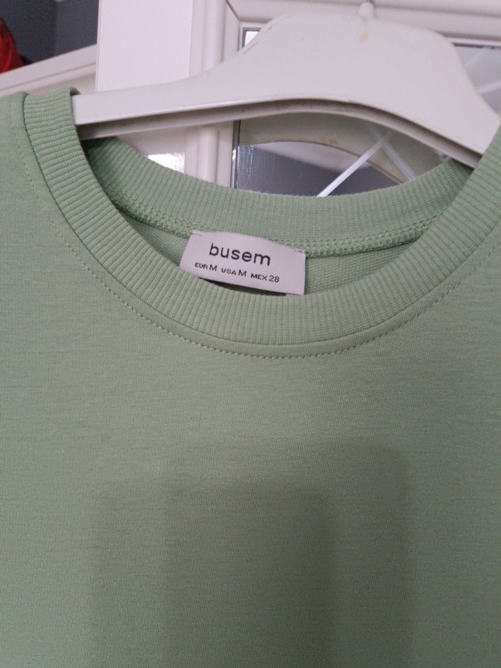 Yeşil Rahat Kesim Uzun Elbise - Görsel 4