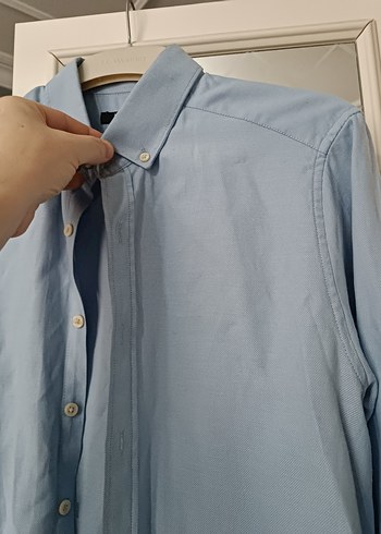 Mavi Pamuklu Erkek Gömlek - Görsel 3