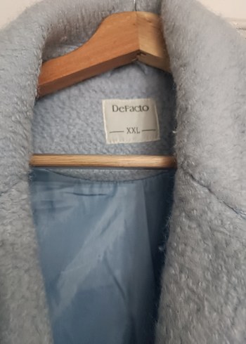 Gri Midi Kadın Düğmeli Kaban - Görsel 3