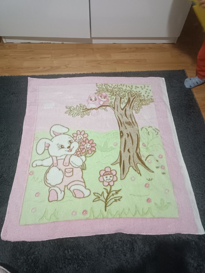 Pembe Baskılı Çocuk Battaniyesi - Görsel 2