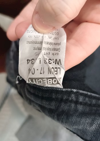 Gri Rahat Kesim Bol Paça erkek Kot Pantolon - Görsel 4