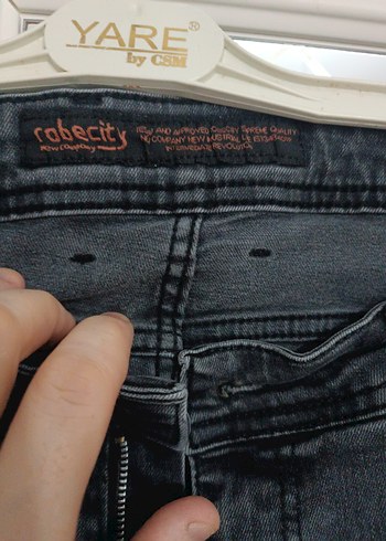 Gri Rahat Kesim Bol Paça erkek Kot Pantolon - Görsel 3