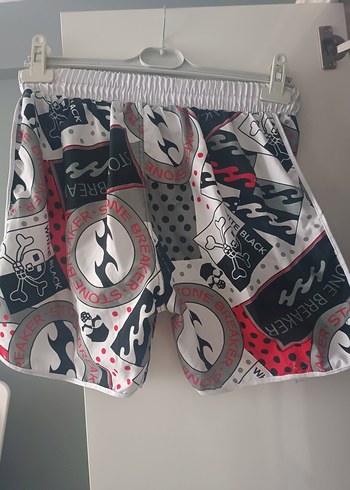 Kaydırmalı Desenli Erkek Mini Şort