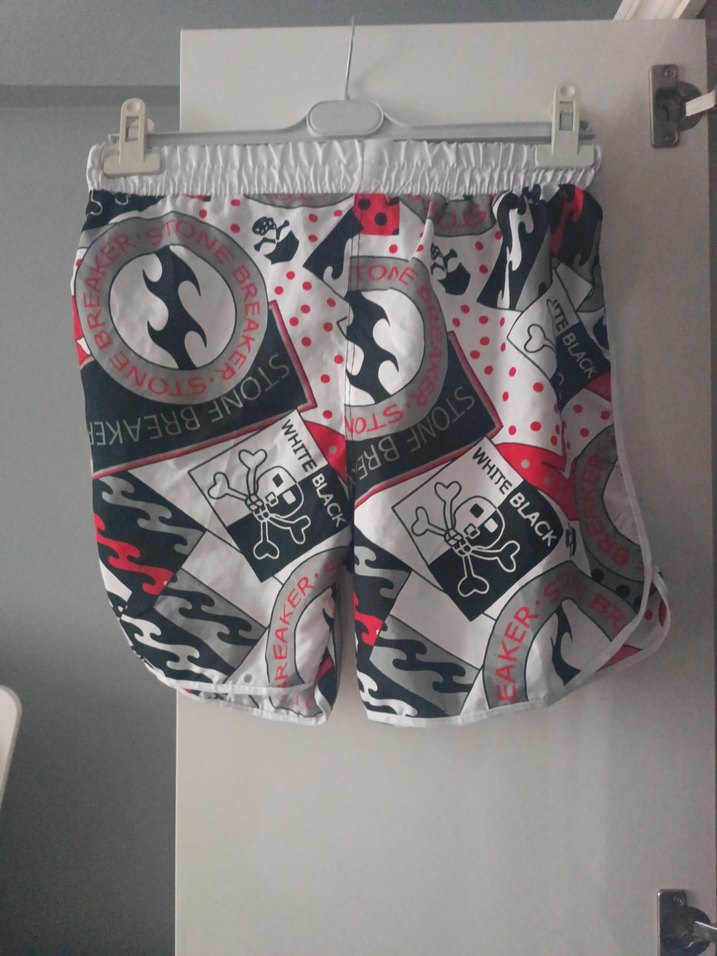 Kaydırmalı Desenli Erkek Mini Şort - Görsel 3