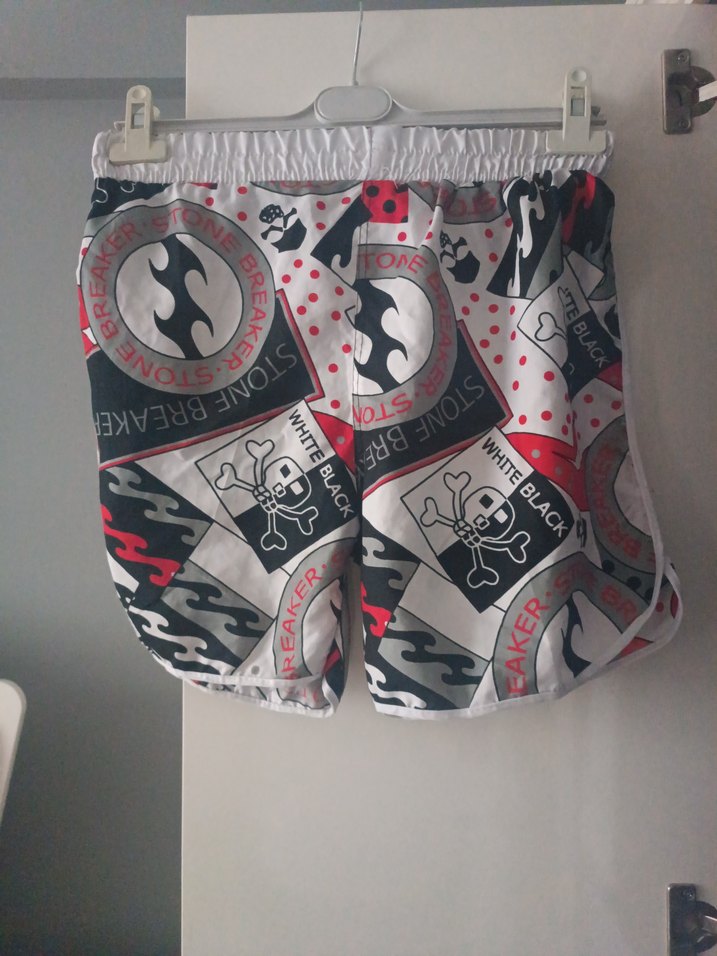 Kaydırmalı Desenli Erkek Mini Şort - Görsel 4