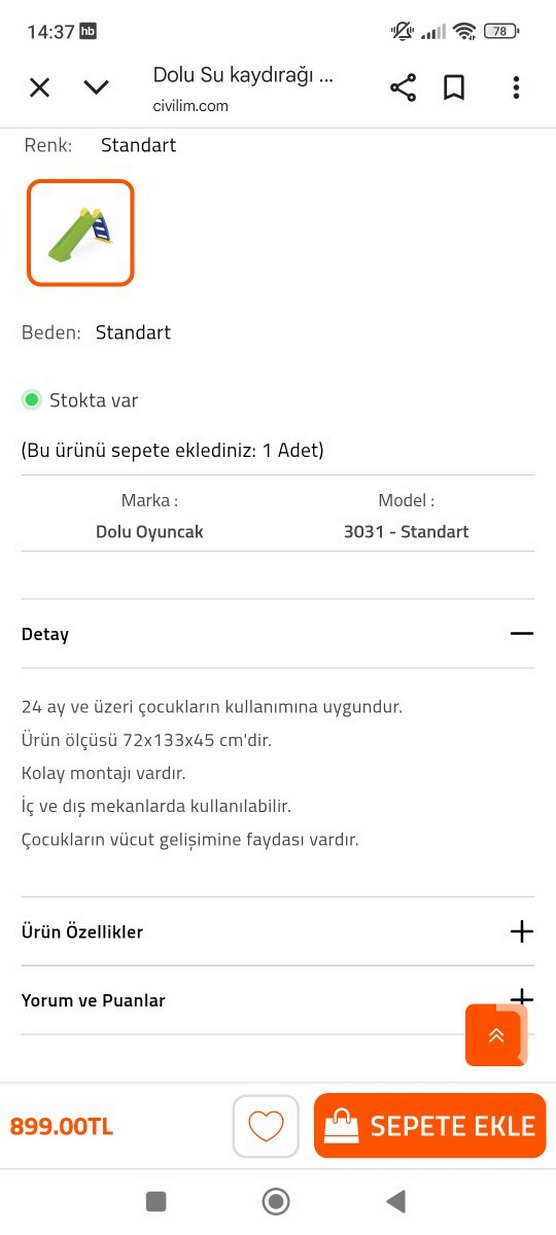 Yeşil Çocuk Kaydırağı - Bahçe Oyuncağı - Görsel 3