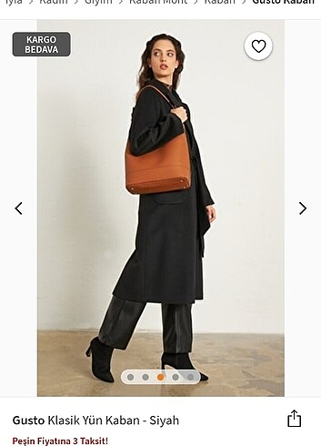 Gusto kaşe  kaban - Görsel 6