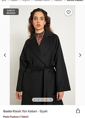 Gusto kaşe  kaban - Görsel 7