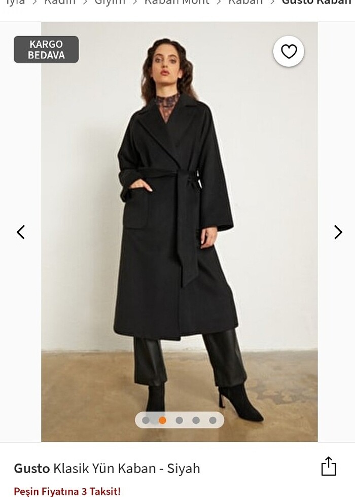 Gusto kaşe  kaban - Görsel 5