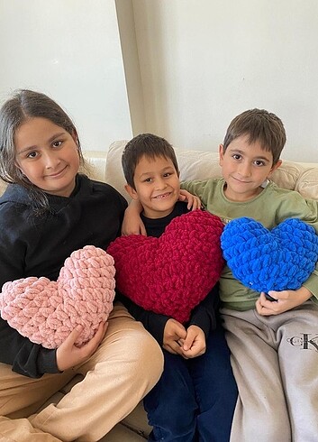 Viral olan Puffy kalp yastık(ilanı almayın) - Görsel 5