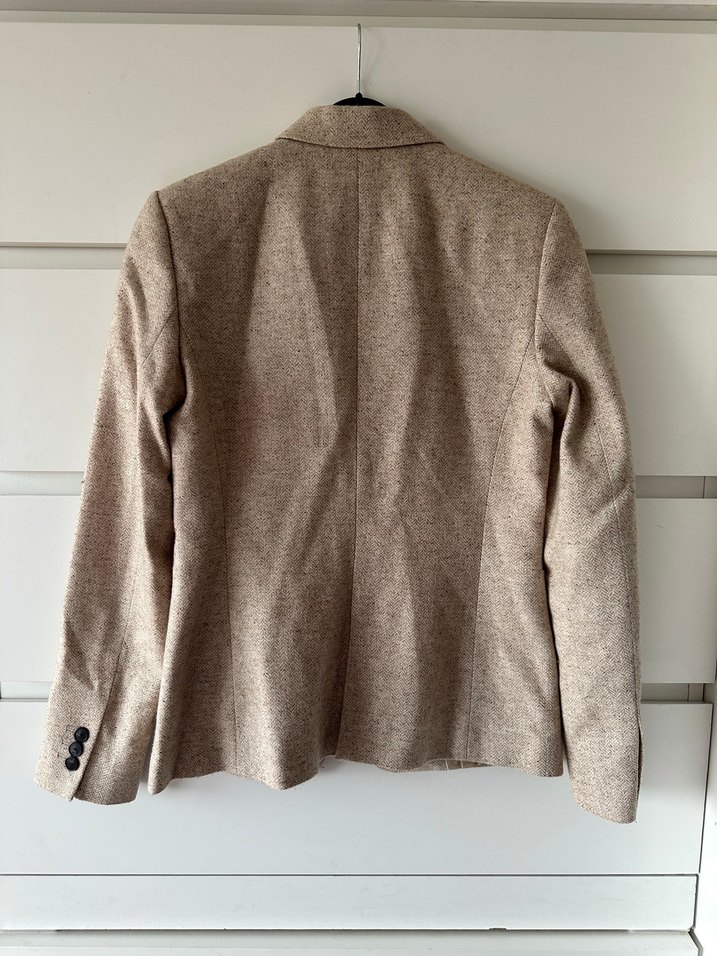 Bej Dokulu Blazer Ceket Massimu — görsel 4/6