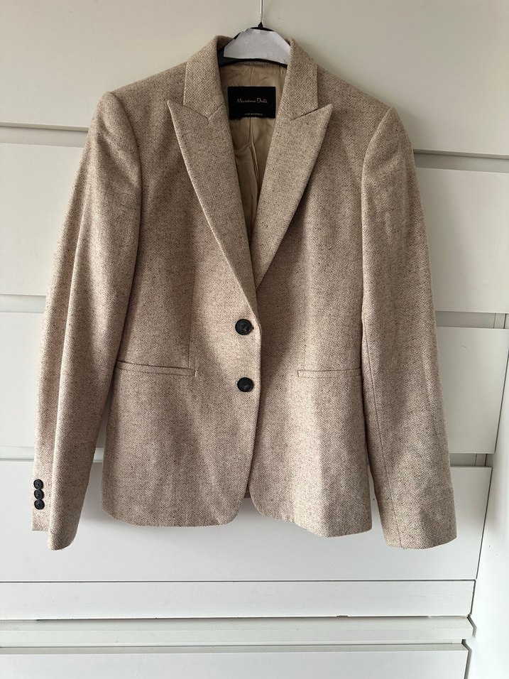 Bej Dokulu Blazer Ceket Massimu — görsel 2/6