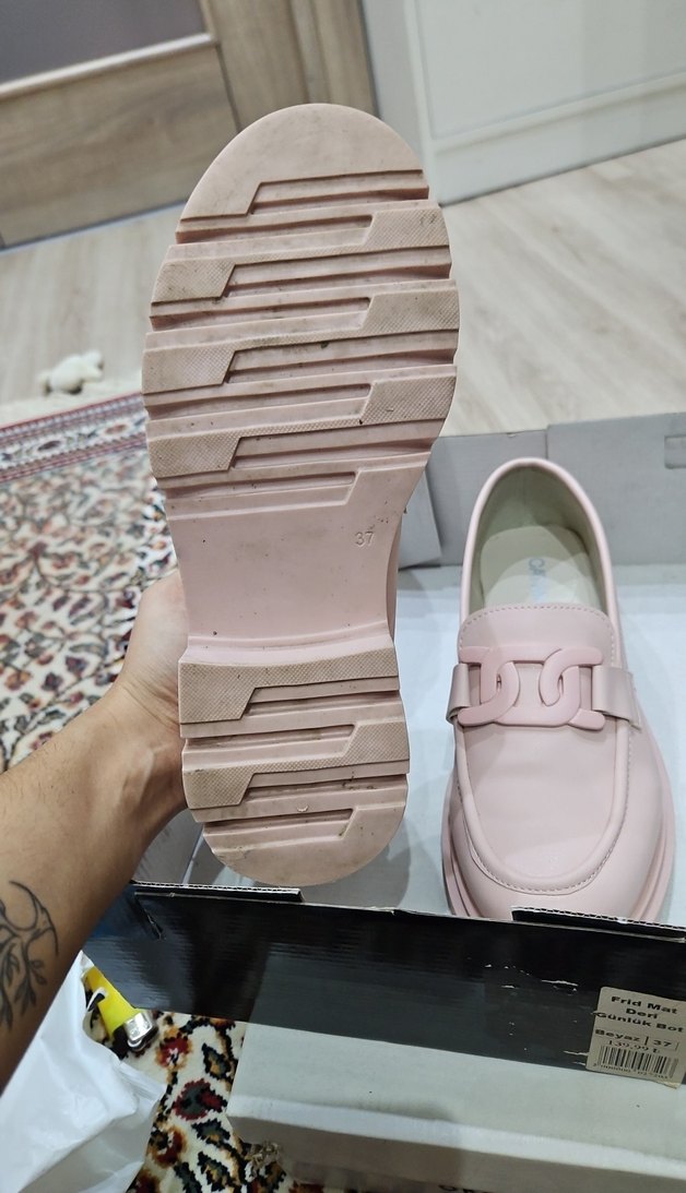 Pudra Renk Tokalı Kadın Loafer - Görsel 4