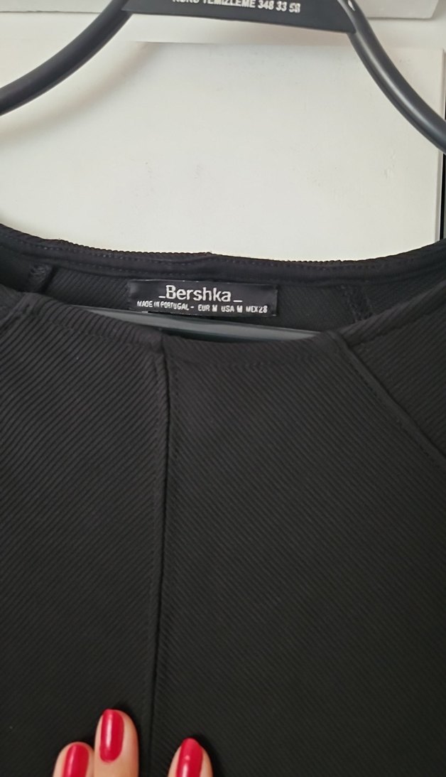 Siyah Yuvarlak Yaka Kadın Kalem Elbise - Görsel 3