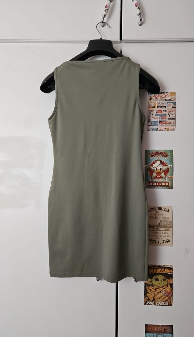 Kolsuz, Mini Boy, Düz Kesim Kadın Elbise - Görsel 3