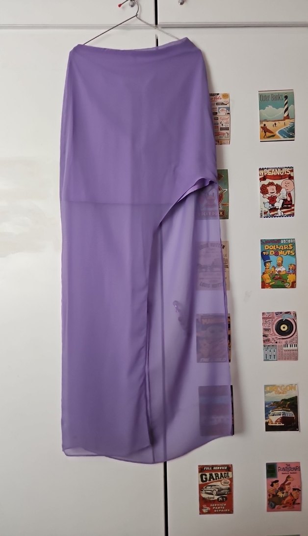 Uzun Kollu Straplez Mor Drapeli Abiye Takım - Görsel 5