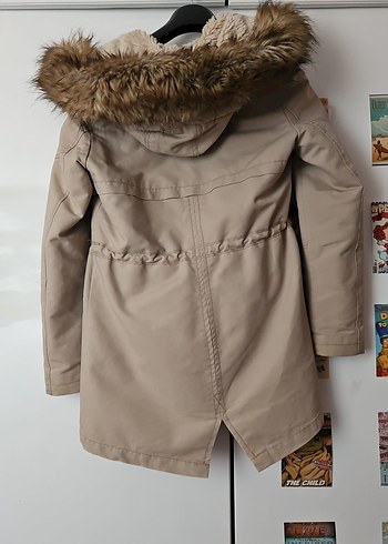 Bej Kadın Peluş Detaylı Mont - Görsel 7