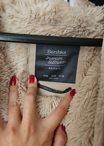 Bej Kadın Peluş Detaylı Mont - Görsel 5