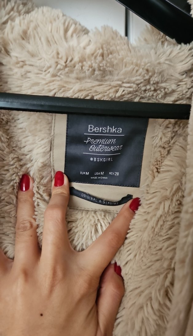 Bej Kadın Peluş Detaylı Mont - Görsel 5