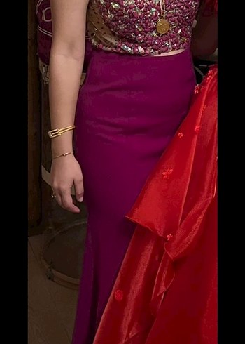 Mor Payetli Uzun Abiye Elbise - Görsel 6