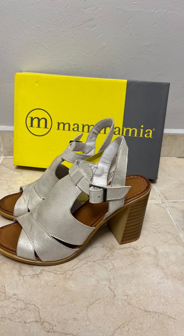 Tokalı Beyaz Blok Topuklu Kadın Ayakkabı - Görsel 5