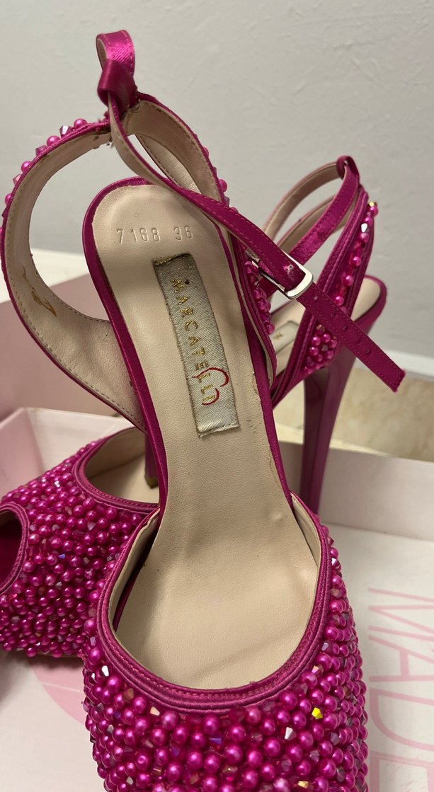 Marcatelli marka fuşya abiye ayakkabı - Görsel 5
