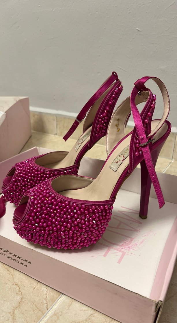 Marcatelli marka fuşya abiye ayakkabı - Görsel 3