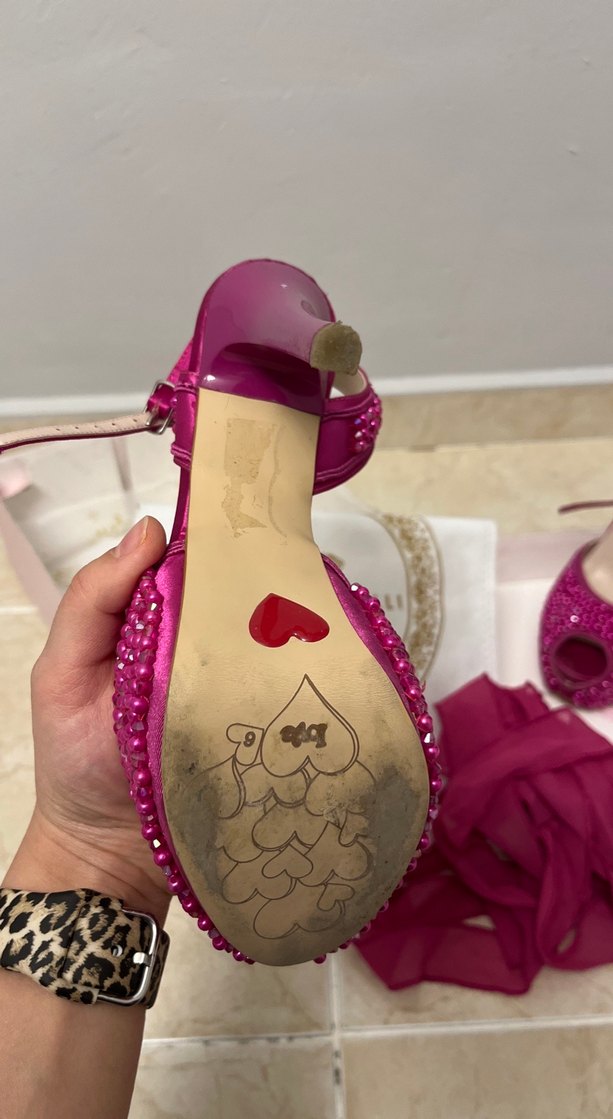 Marcatelli marka fuşya abiye ayakkabı - Görsel 4