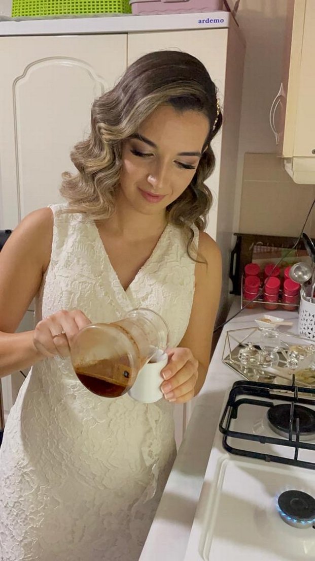 Dantel İşlemeli Beyaz Midi Elbise - Görsel 2