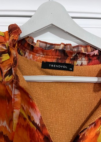 Çok Renkli Uzun Kollu Elbise - Görsel 4