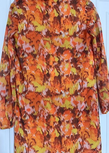 Çok Renkli Uzun Kollu Elbise - Görsel 3