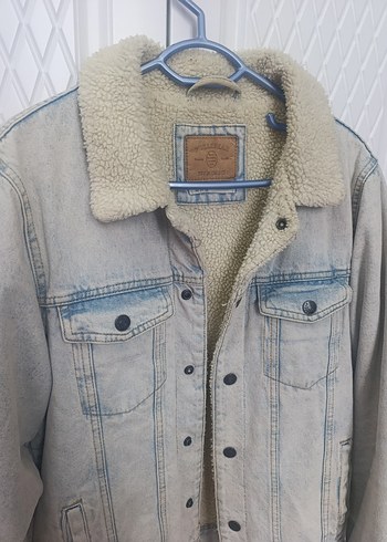 pull&bear kot ceket suni kürklü - Görsel 2