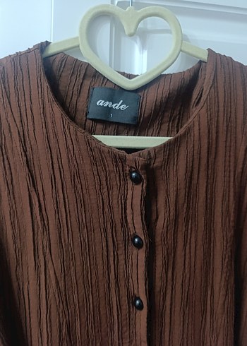 Kahverengi Piliseli uzun kollu elbise - Görsel 4