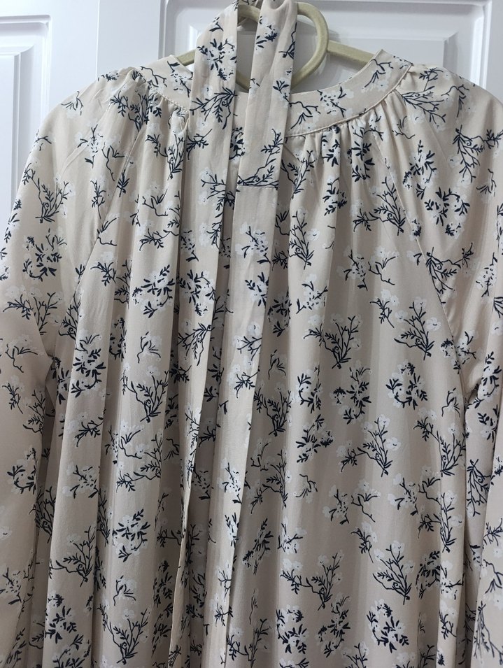 Nakışlı Bej Uzun Kol Bohem Elbise - Görsel 2