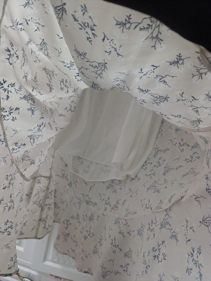 Nakışlı Bej Uzun Kol Bohem Elbise - Görsel 4