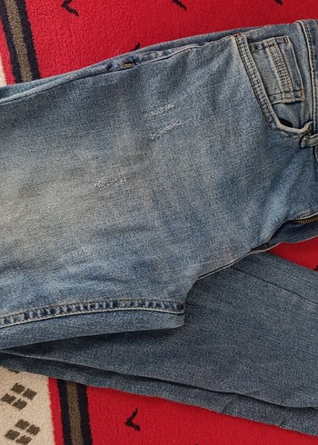 erkek Mavi Koton Denim Jean pantalon - Görsel 2