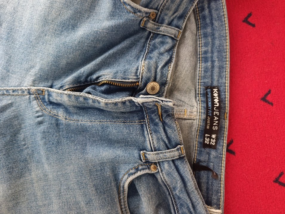 erkek Mavi Koton Denim Jean pantalon - Görsel 3